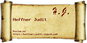 Heffner Judit névjegykártya